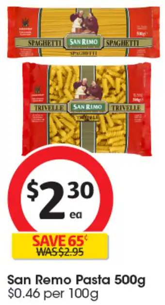 Coles San Remo Pasta 500g offer