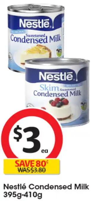 Coles Nestlé Condensed Milk 395g-410g offer