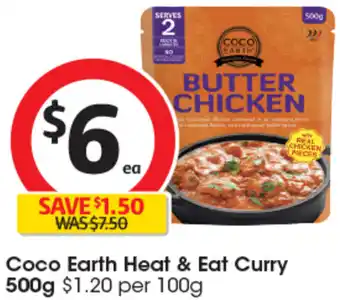 Coles Coco Earth Heat & Eat Curry 500g offer