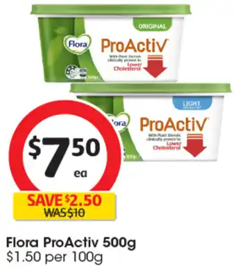 Coles Flora ProActiv 500g offer