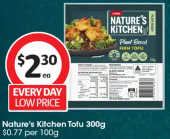 Coles Nature's Kitchen Tofu 300g offer