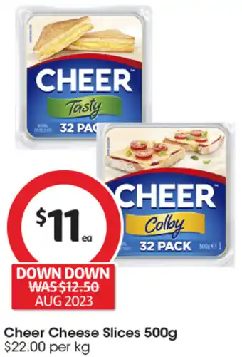 Coles Cheer Cheese Slices 500g offer
