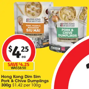 Coles Hong Kong Dim Sim Pork & Chive Dumplings 300g offer