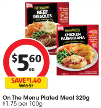 Coles On The Menu Plated Meal 320g offer