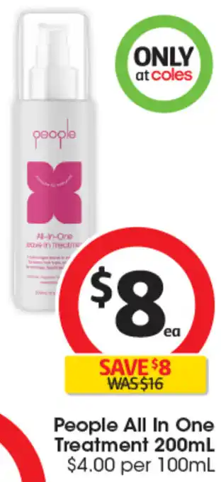 Coles People All In One Treatment 200mL offer