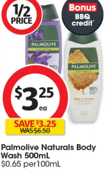 Coles Palmolive Naturals Body Wash 500mL offer