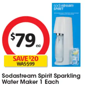 Coles Sodastream Spirit Sparkling Water Maker 1 Each offer