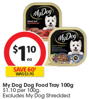 Coles My Dog Dog Food Tray 100g offer