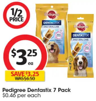 Coles Pedigree Dentastix 7 Pack offer