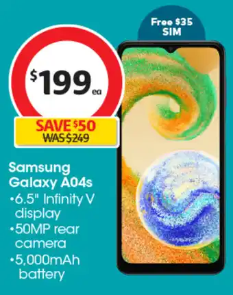 Coles Samsung Galaxy A04s offer