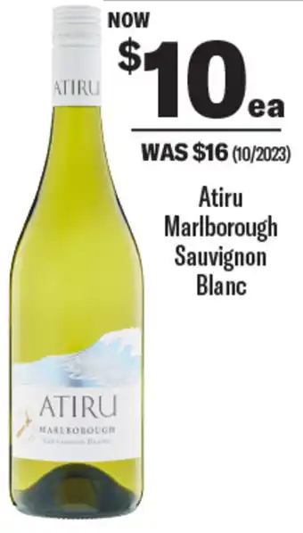 Coles Atiru Marlborough Sauvignon Blanc offer