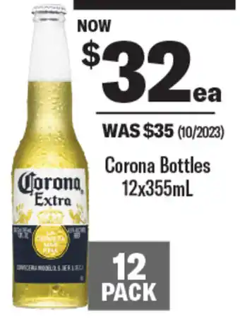 Coles Corona Bottles 12x355mL offer