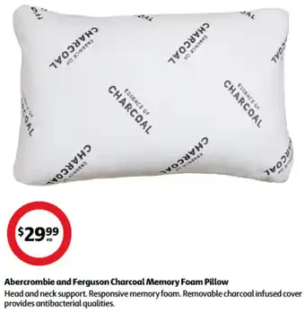 Coles Abercrombie and Ferguson Charcoal Memory Foam Pillow offer