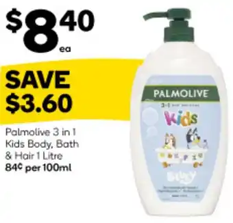 Woolworths Palmolive 3 in 1 Kids Body, Bath & Hair 1 Litre offer