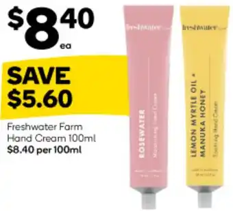 Woolworths Freshwater Farm Hand Cream 100ml offer