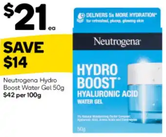 Woolworths Neutrogena Hydro Boost Water Gel 50g offer