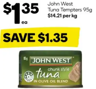 Woolworths John West Tuna Tempters 95g offer