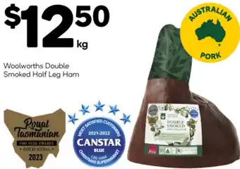 Woolworths Woolworths Double Smoked Half Leg Ham offer