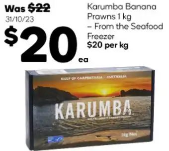 Woolworths Karumba Banana Prawns 1 kg offer