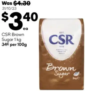 Woolworths CSR Brown Sugar 1 kg offer