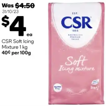 Woolworths CSR Soft Icing Mixture 1 kg offer