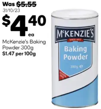 McKenzie's Baking Powder 300g