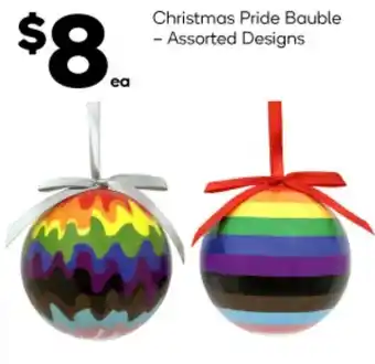 Woolworths Christmas Pride Bauble - Assorted Designs offer