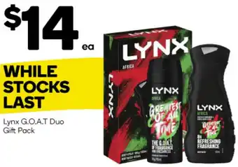 Woolworths Lynx G.O.A.T Duo Gift Pack offer
