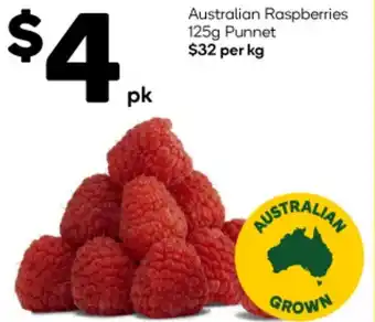 Woolworths Australian Raspberries 125g offer