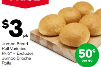 Woolworths Jumbo Bread Roll offer