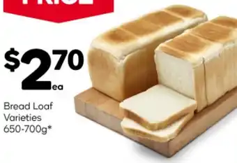 Woolworths Bread Loaf Varieties 650-700g offer