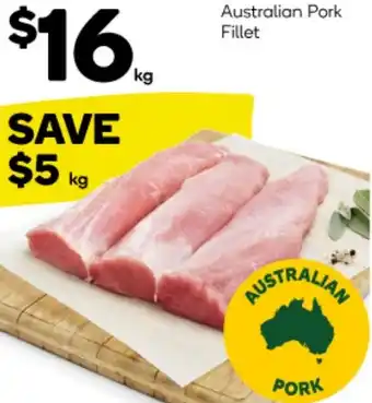 Woolworths Australian Pork Fillet offer