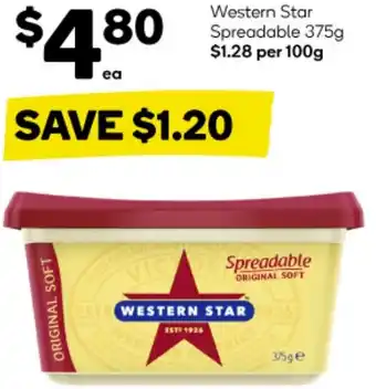 Woolworths Western Star Spreadable 375g offer