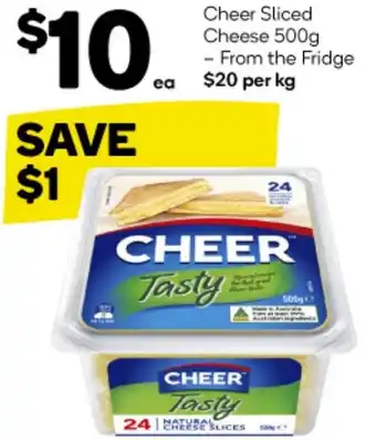 Woolworths Cheer Sliced Cheese 500g offer