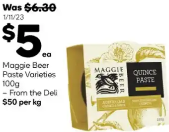 Woolworths Maggie Beer Paste Varieties 100g offer