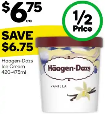 Woolworths Haagen-Dazs Ice Cream 420-475ml offer
