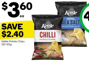 Woolworths Kettle Potato Chips 150-165g offer