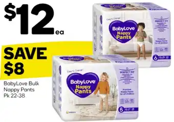 Woolworths BabyLove Bulk Nappy Pants offer