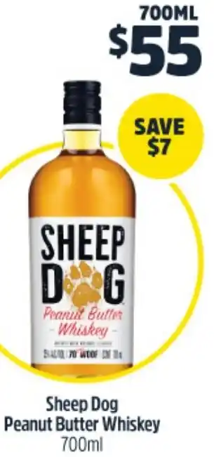 Woolworths Sheep Dog Peanut Butter Whiskey 700ml offer
