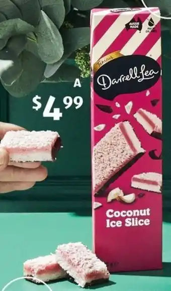 ALDI Darrell Lea Coconut Ice Slice 180g offer