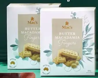 ALDI Mac's Butter Macadamia Fingers 150g offer