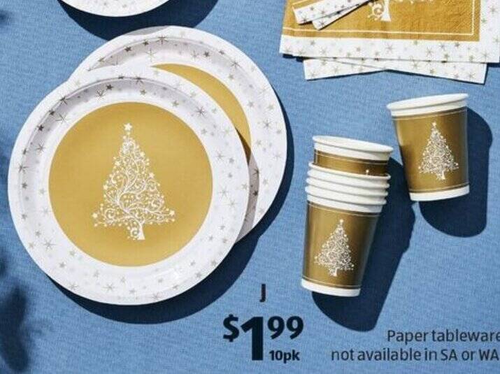 Paper Tableware offer at ALDI