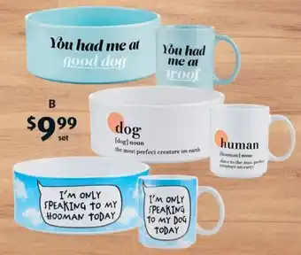 ALDI Pet Bowl and Owner Mug Gift Set offer