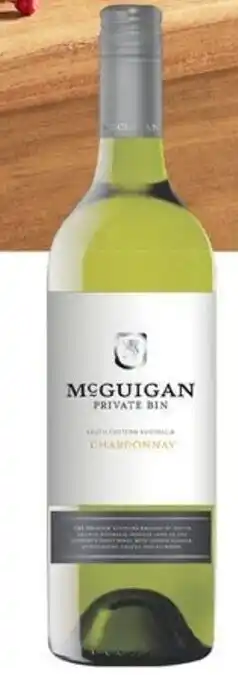 ALDI McGuigan Private Bin Chardonnay 2022 750ml offer