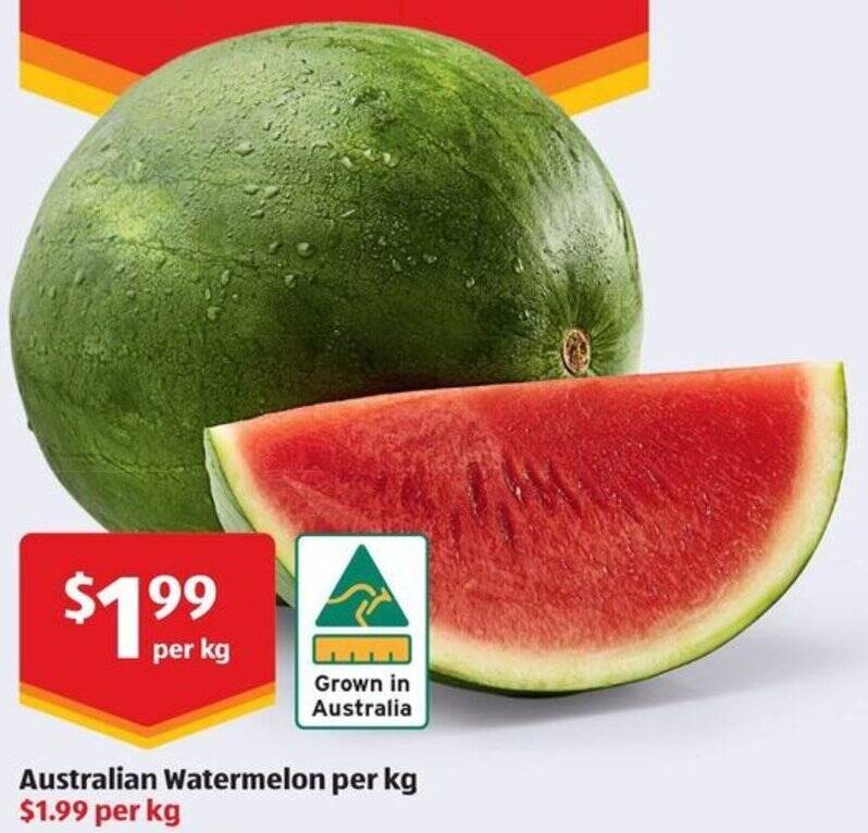 Australian Watermelon offer at ALDI