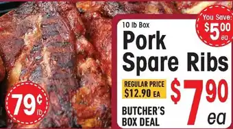 IGA Pork Spare Ribs offer