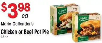 IGA Marie Callender's Chicken or Beef Pot Pie offer