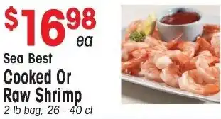 IGA Sea Best Cooked Or Raw Shrimp offer