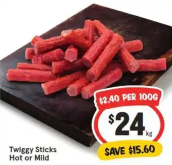 IGA Twiggy Sticks Hot or Mild offer