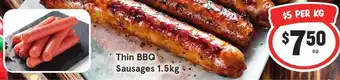 IGA Thin BBQ Sausages 1.5kg offer